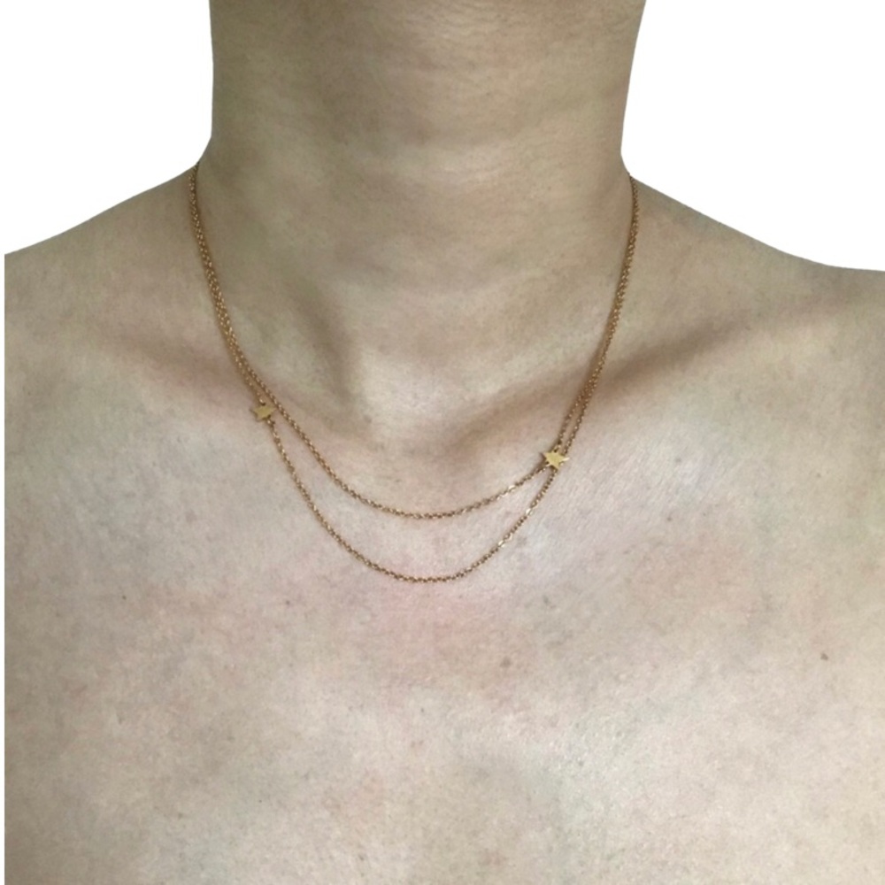 NWOT JENNIFER ZEUNER double star necklace